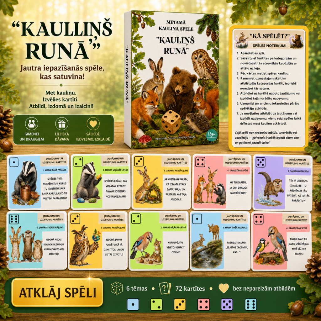 Metamā kauliņa spēle “KAULIŅŠ RUNĀ”