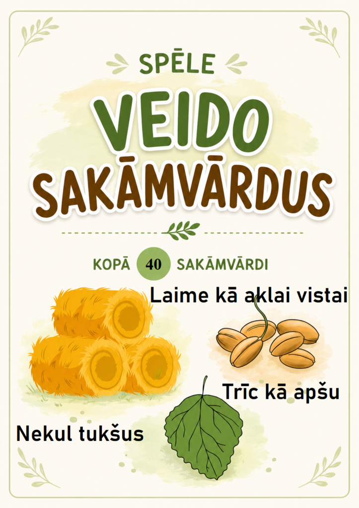 SPĒLE "VEIDO SAKĀMVĀRDUS"