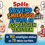Spēle “Savieno smieklīgus attēlus ar asprātīgiem tekstiem”