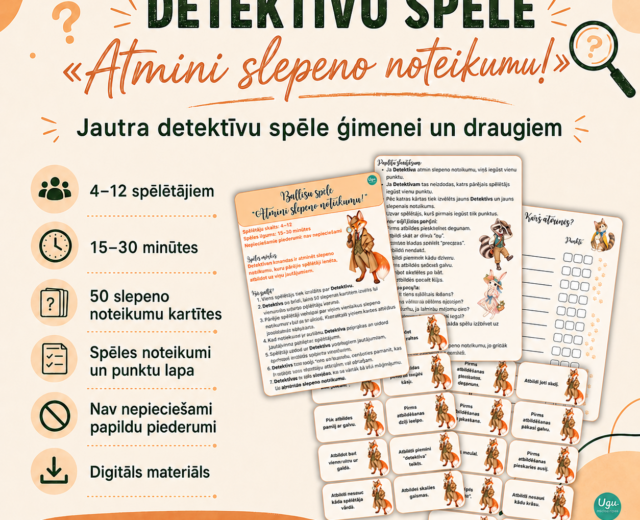 Detektīvu spēle “Atmini slepeno noteikumu!”