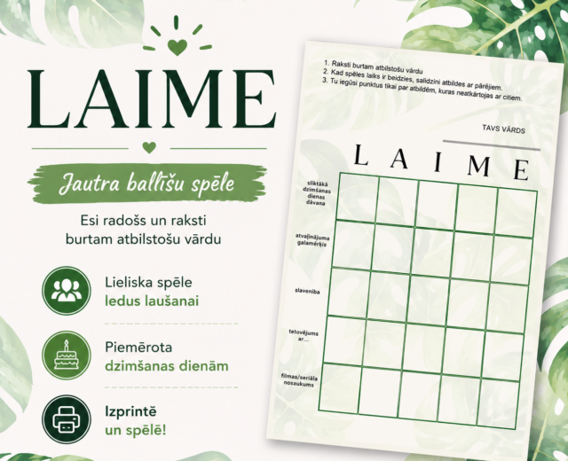 Dzimšanas dienas spēle "laime"