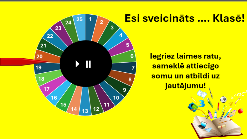 1. septembra viktorīna ar laimes ratu