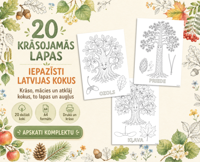 KRĀSOJAMĀS LAPAS – KOKI | Atklāj Latvijas koku burvību