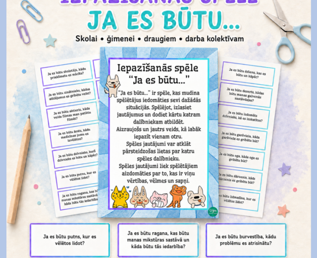 Iepazīšanās jautājumu spēle “Ja es būtu..."