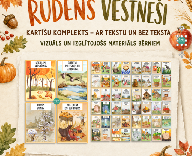 Attēlu kartītes “Rudens vēstneši”