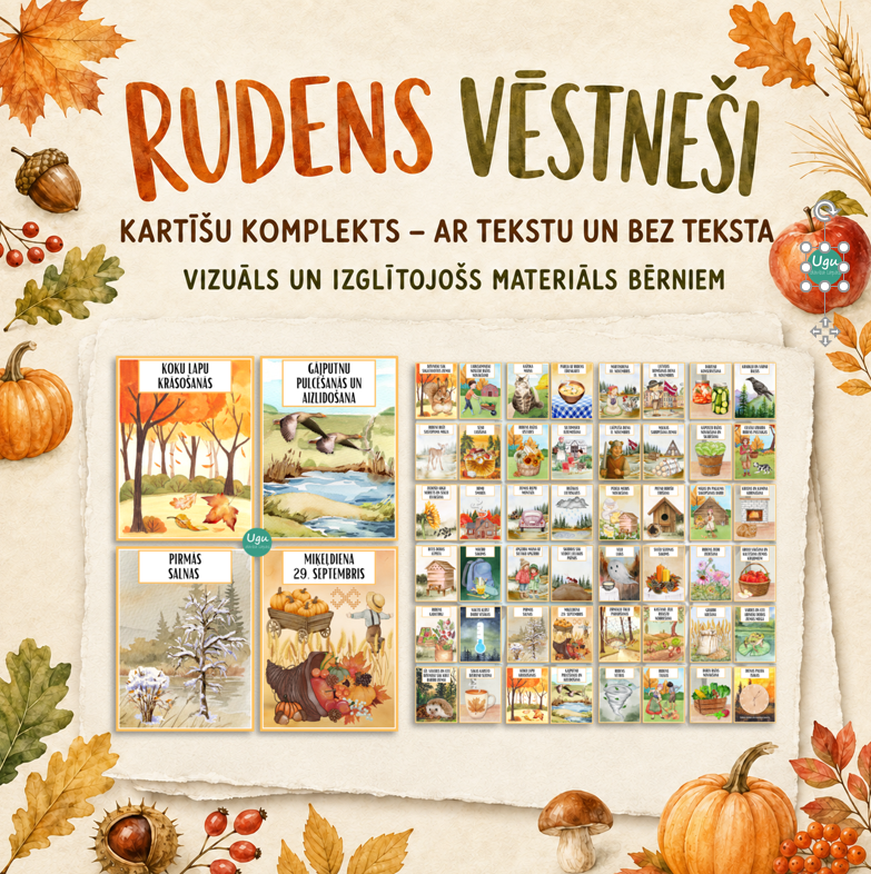 Attēlu kartītes “Rudens vēstneši”
