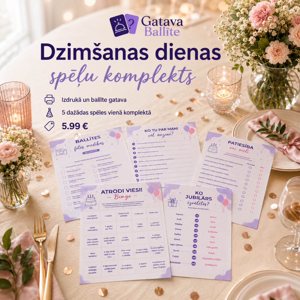 Dzimšanas dienas spēļu komplekts