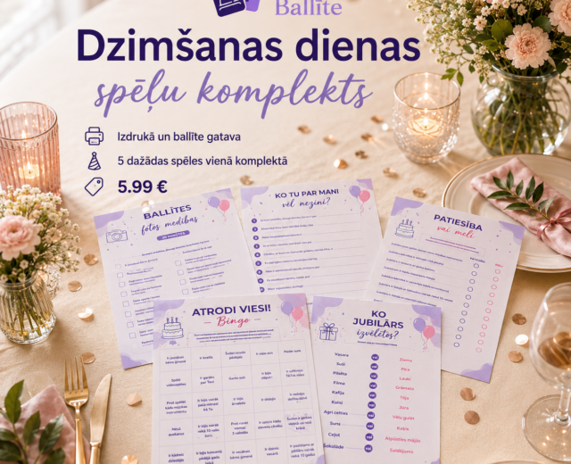 Dzimšanas dienas spēļu komplekts