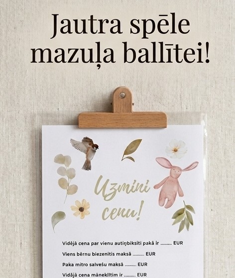 Viktorīna Baby shower ballītei