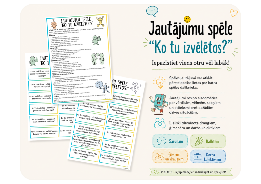 Jautājumu spēle - Ko tu izvēlētos?