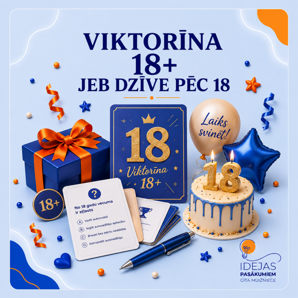 Viktorīna 18 gadu jubilejai "18+ jeb dzīve pēc 18"