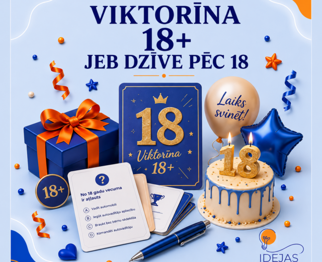 Viktorīna 18 gadu jubilejai "18+ jeb dzīve pēc 18"