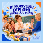 Humoristiski diplomi skolotājiem ar dažādām nominācijām