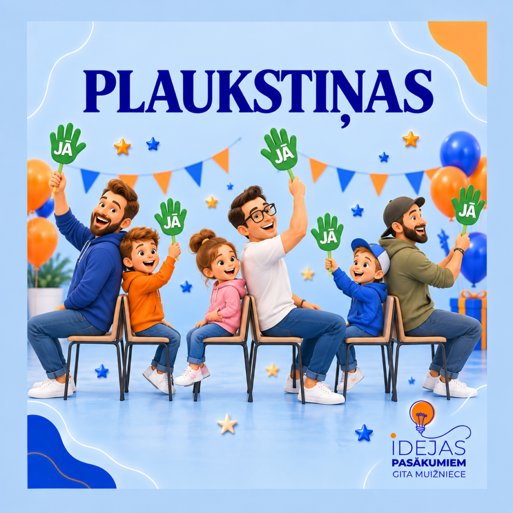 Tēva dienas pāru spēle Plaukstiņas