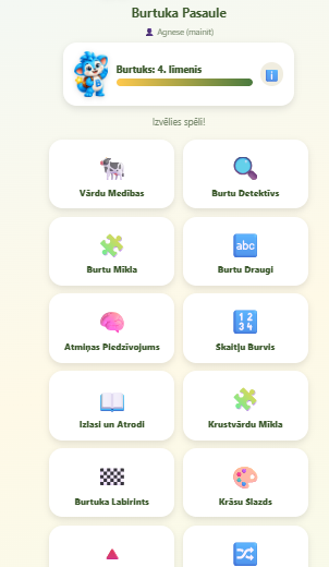Burtuka pasaule ( 5- 8 gadi )
