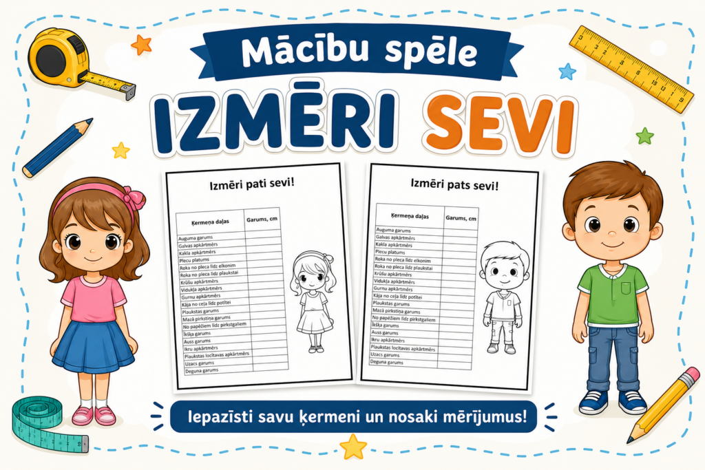 Mācību spēle - IZMĒRI SEVI