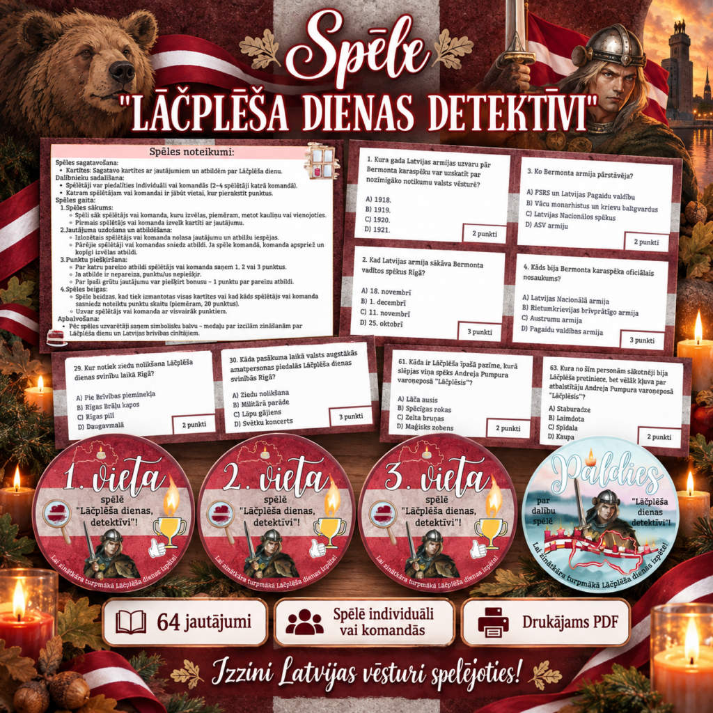 Spēle "Lāčplēša dienas detektīvi"