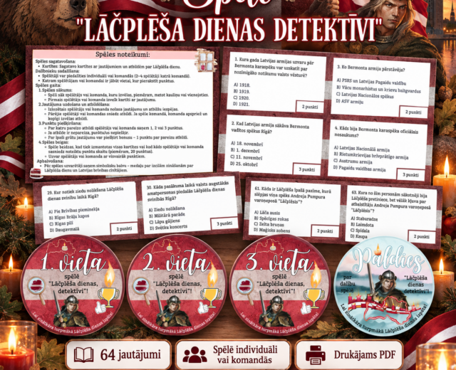 Spēle "Lāčplēša dienas detektīvi"