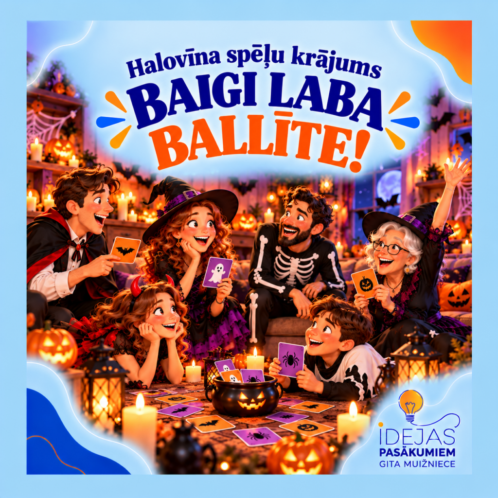 6 aizraujošu Halovīna spēļu krājums “BAIGI LABA BALLĪTE!”