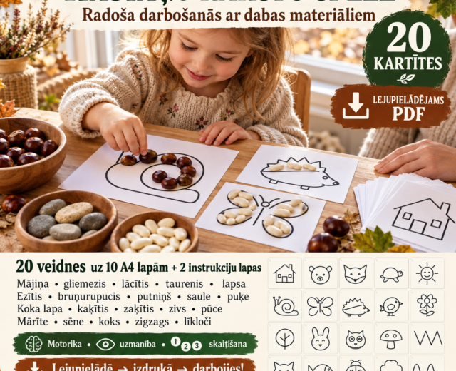 Kastaņu rakstu spēle bērniem