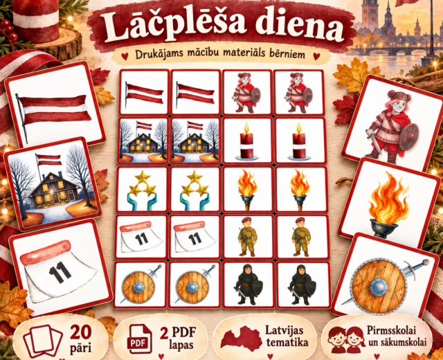 Atmiņas spēle “Lāčplēša diena”